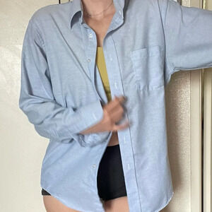 Vintage botany 500 unisex men’s women’s oversized blue button down shirt